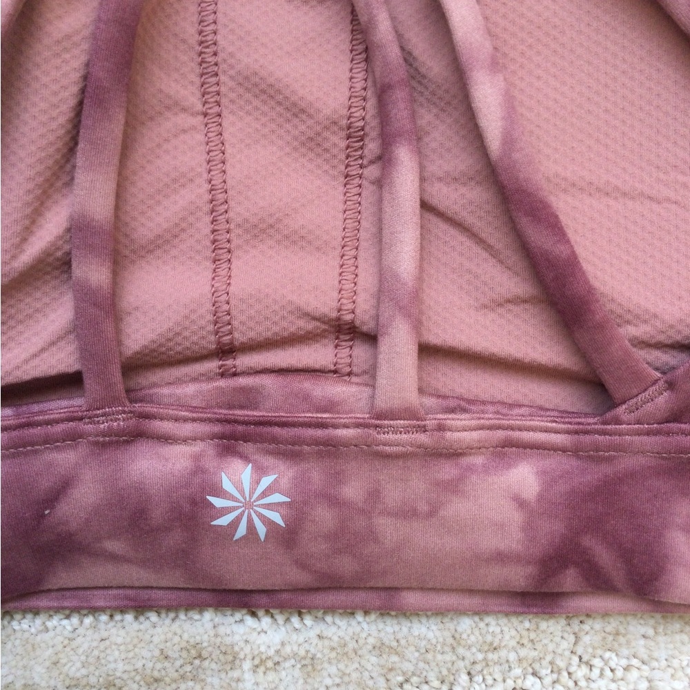 NWT Athleta Solace Printed Sports Bra Yoga Riptide Palermo Size Medium - Picture 7 of 13